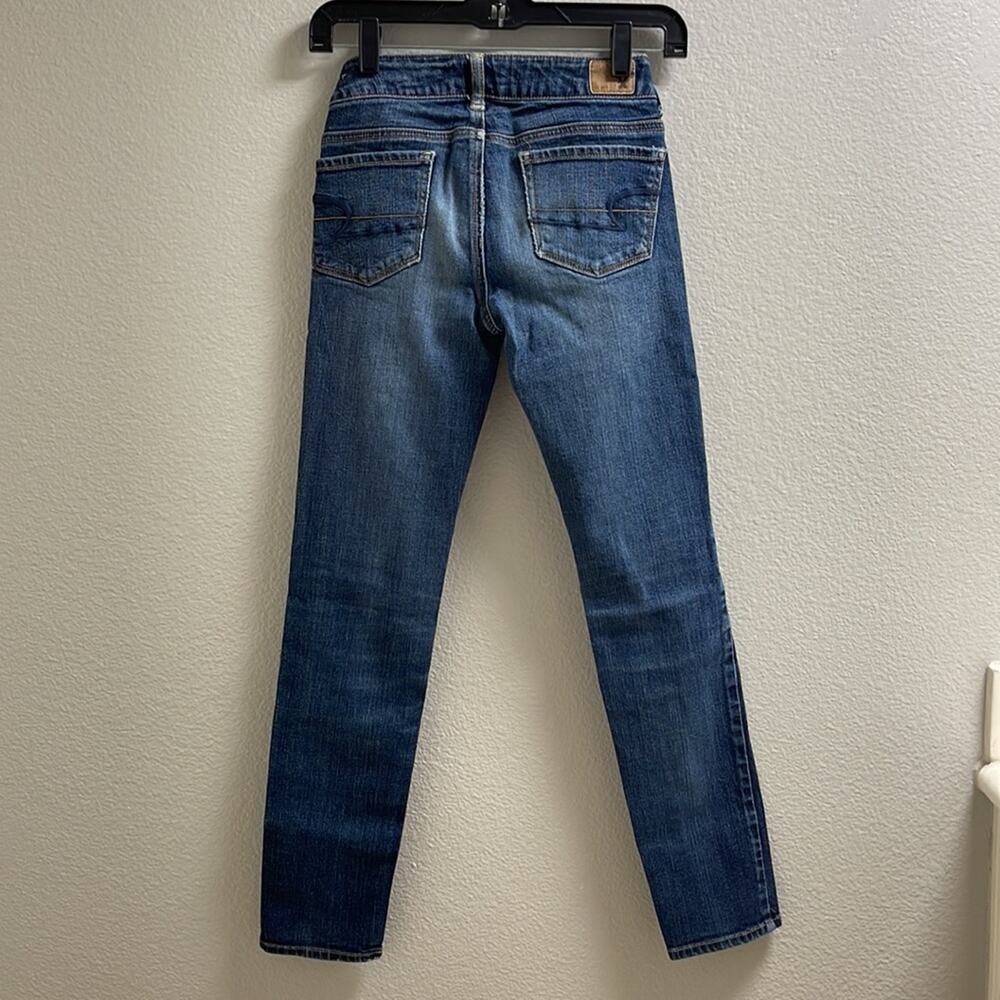 E) American Eagle Outfitters Skinny Stretch Women Jeans Blue size 00 - Picture 11 of 12